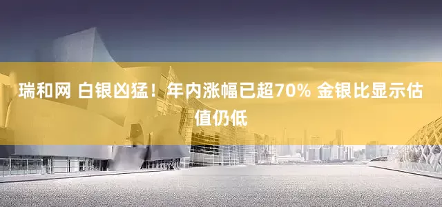 瑞和网 白银凶猛！年内涨幅已超70% 金银比显示估值仍低